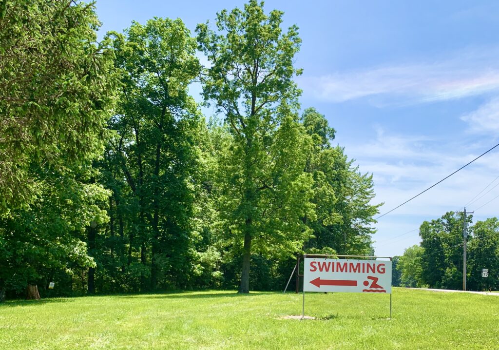 Gifford Pinchot State Park Swimming Sign