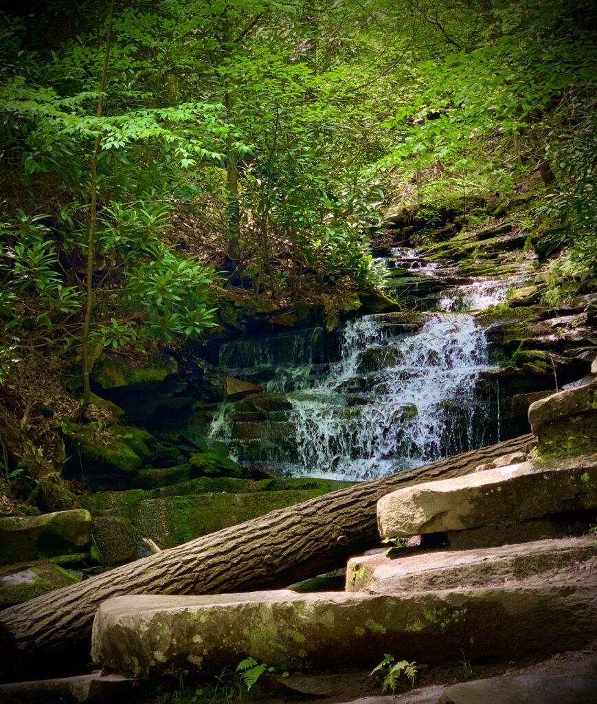 A closer view of Rainbow Falls