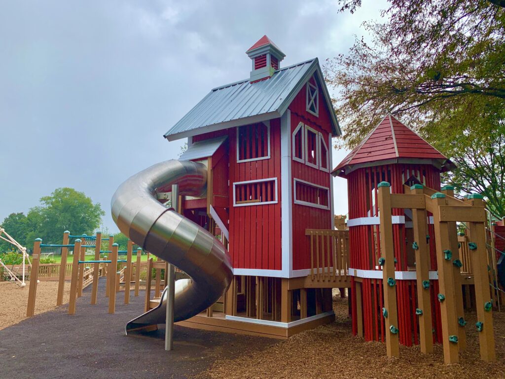 Barn slide at Amos Herr Park