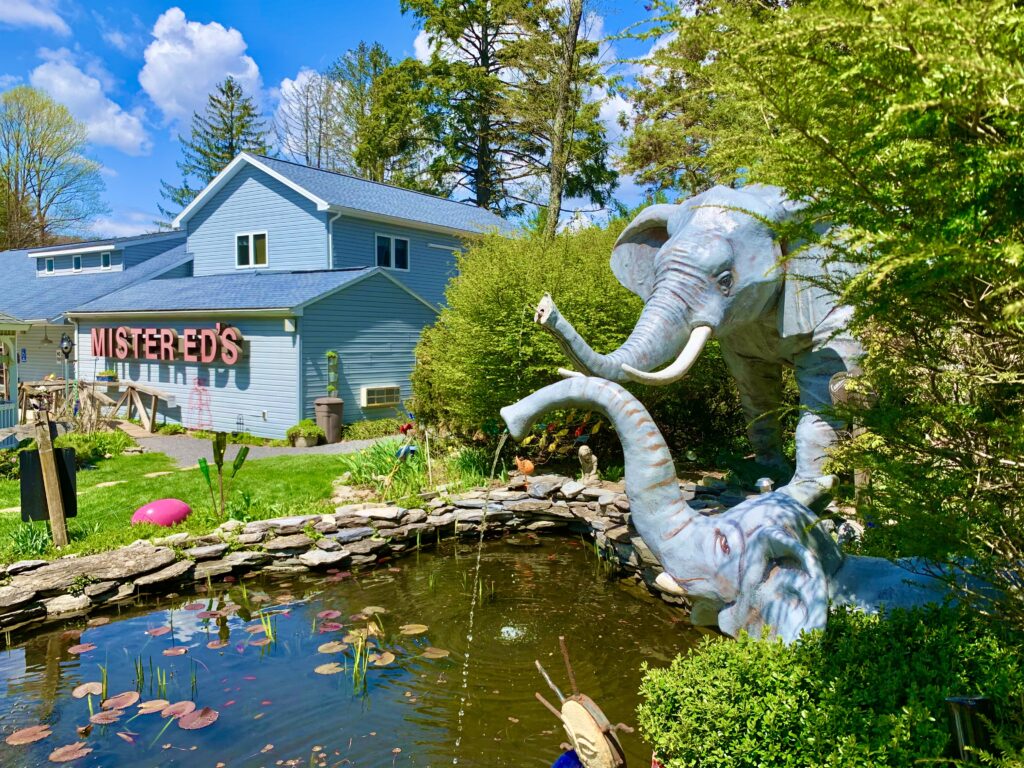 Elephant Decorations Outside Mister Ed's