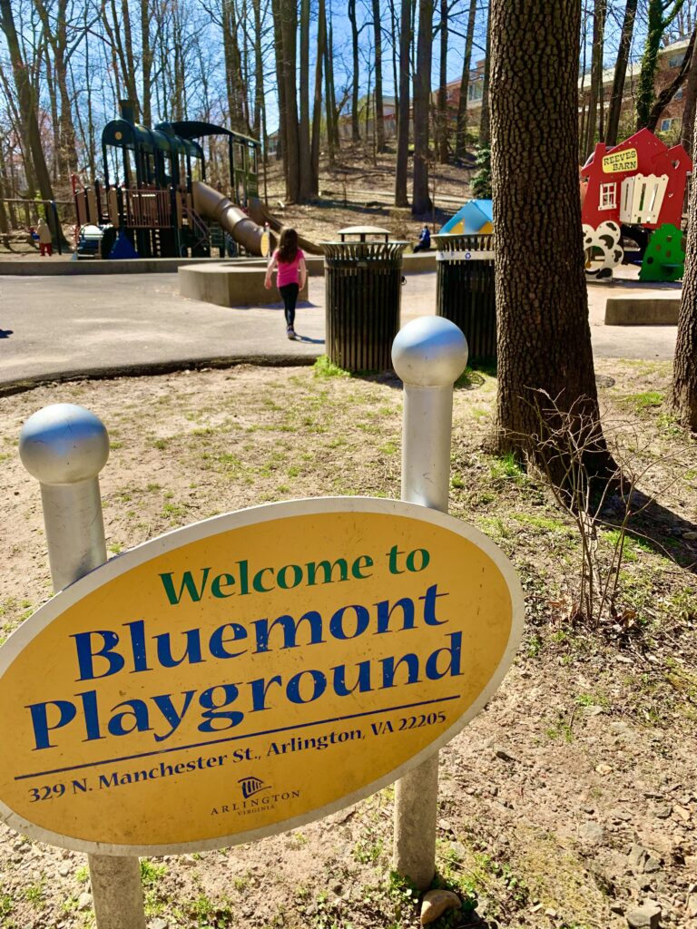 Entrance to Bluemont Junction Playground