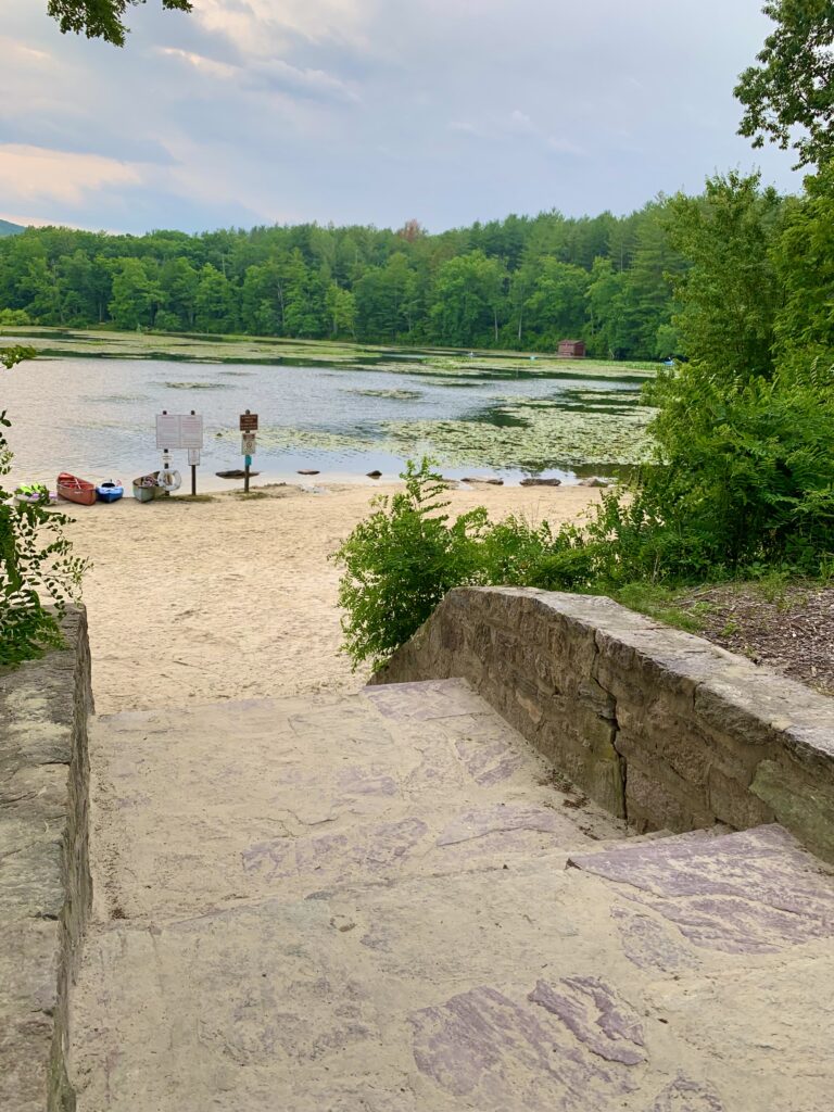 Steps to Laurel Lake Beach