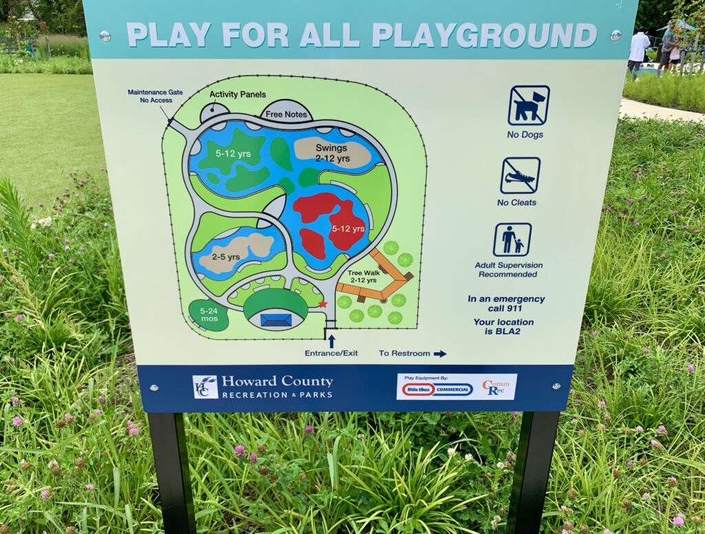 Play For All Playground Sign