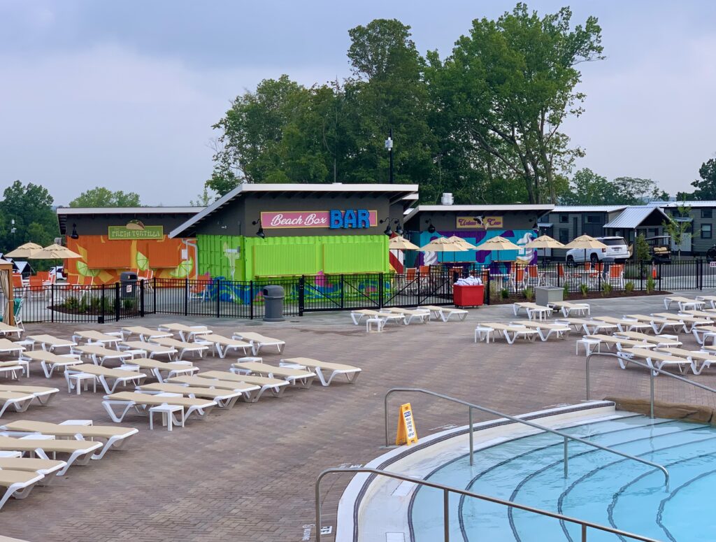 Camp Cedar Pool Lounges