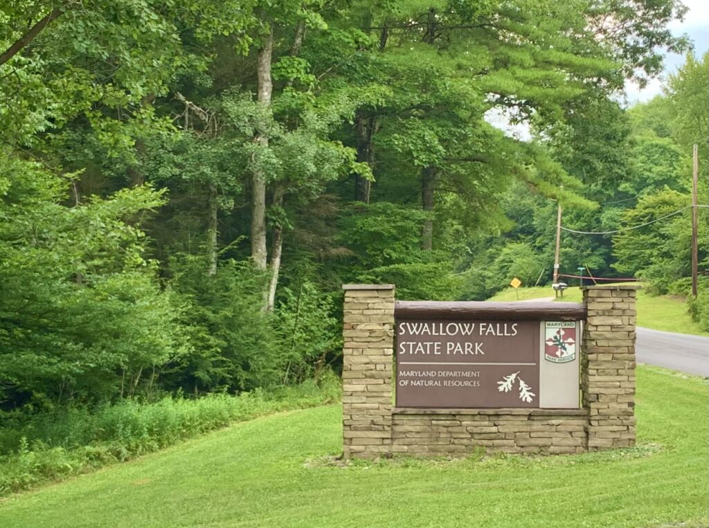 Swallow Falls State Park Sign