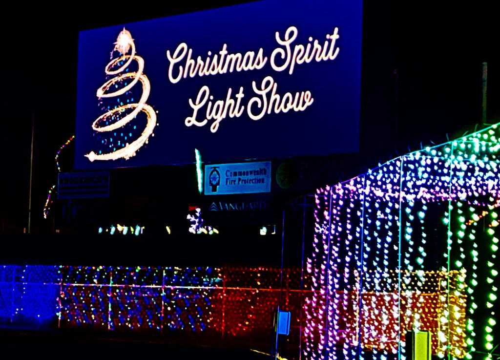 Christmas Spirit Light Show Sign