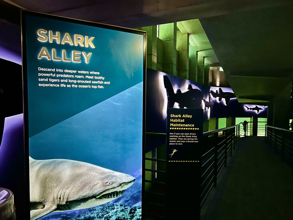 National Aquarium Shark Alley Sign