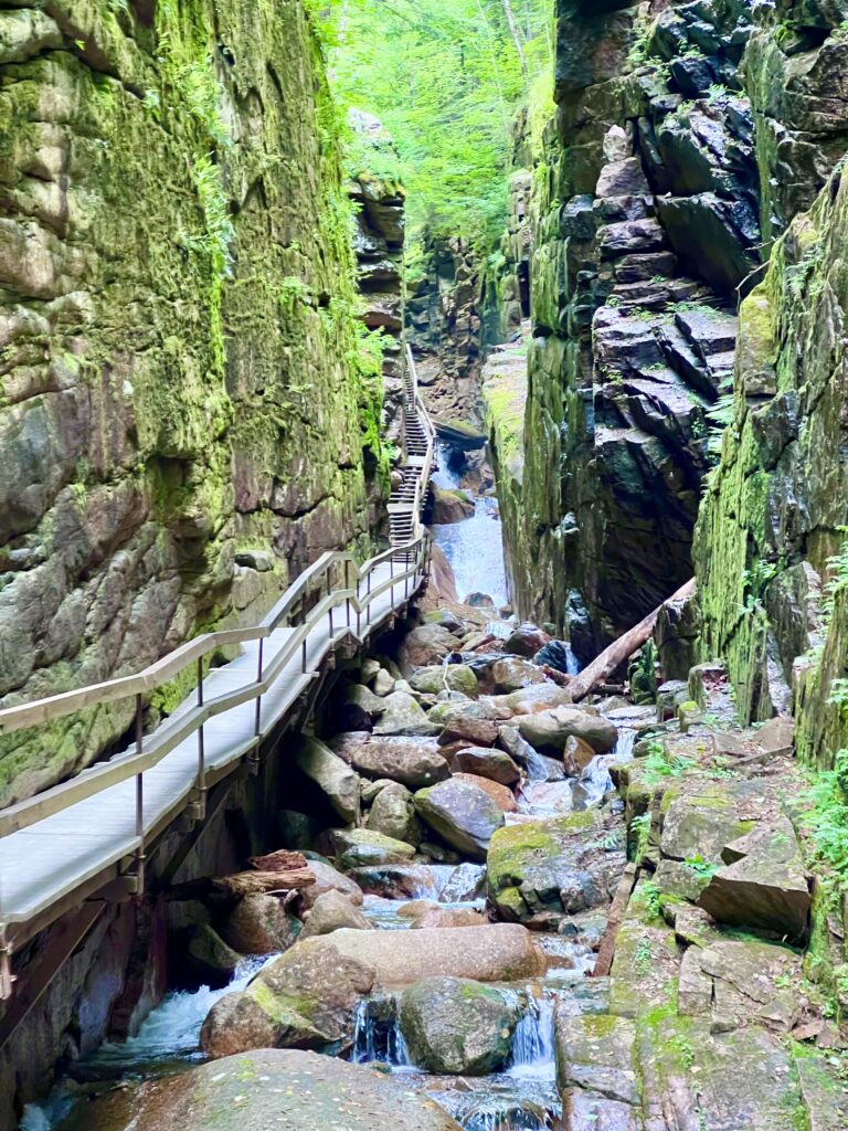 The Flume Gorge Waterfall