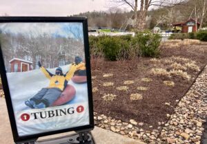 Bryce Resort Snow Tubing Sign