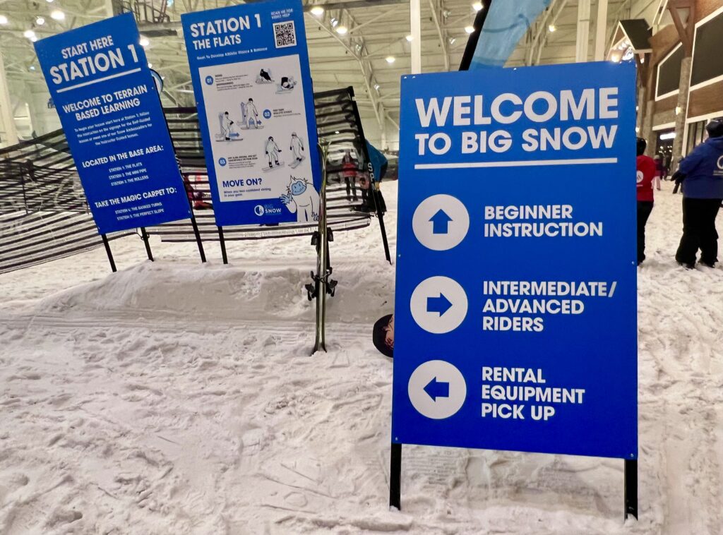 Big Snow Directional Sign