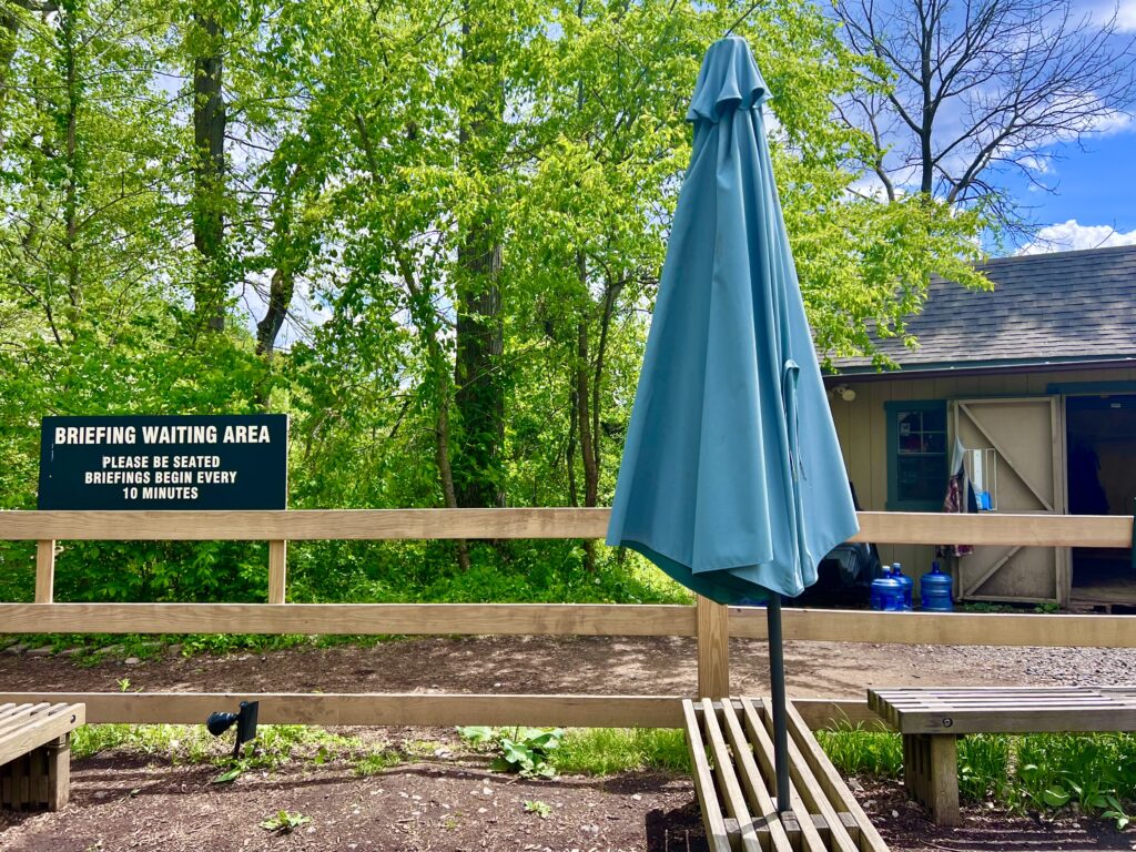 Sandy Spring Adventure Park Briefing Waiting Area