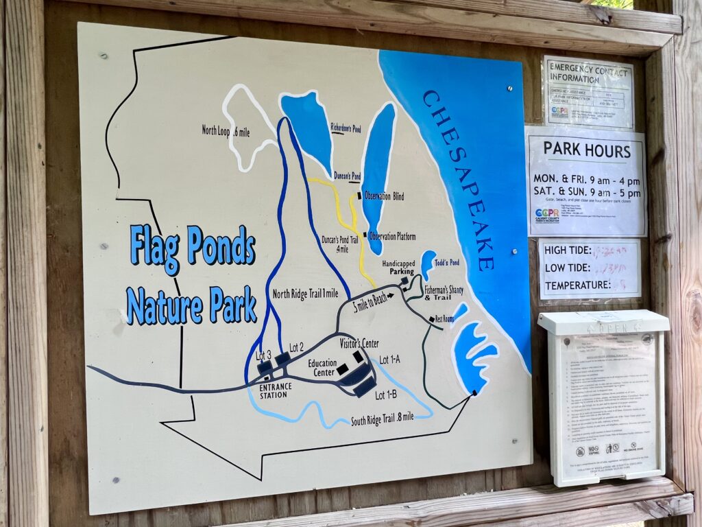 Flag Ponds Nature Park Map