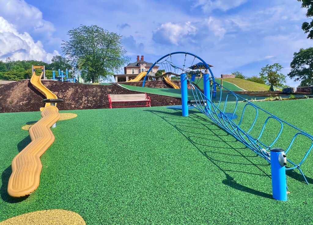 Slide and Ropes Climber at Chutes and Ladders Playground