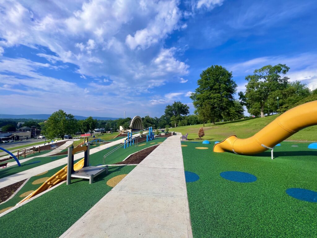 Top of Chutes and Ladders Playground