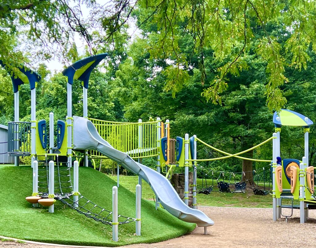 Dewey Local Park Playground on Hill