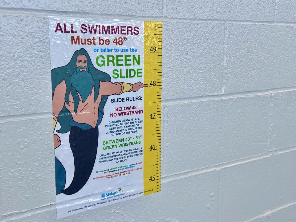 Mylan Park Aquatic Center Slide Rules