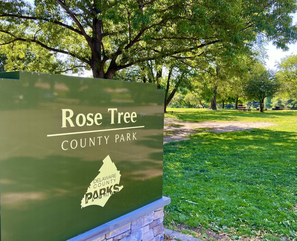 Rose Tree County Park Sign