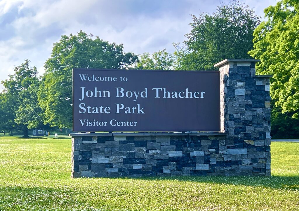 Thacher State Park Sign